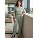 thumbnail image 2 of Conjunto 2 Piezas Casual Chic para Mujer Unitalla, Blusa de Manga Corta y Pantalón Cómodo, Estilo Elegante y Sofisticado para Mujer, 2 of 5