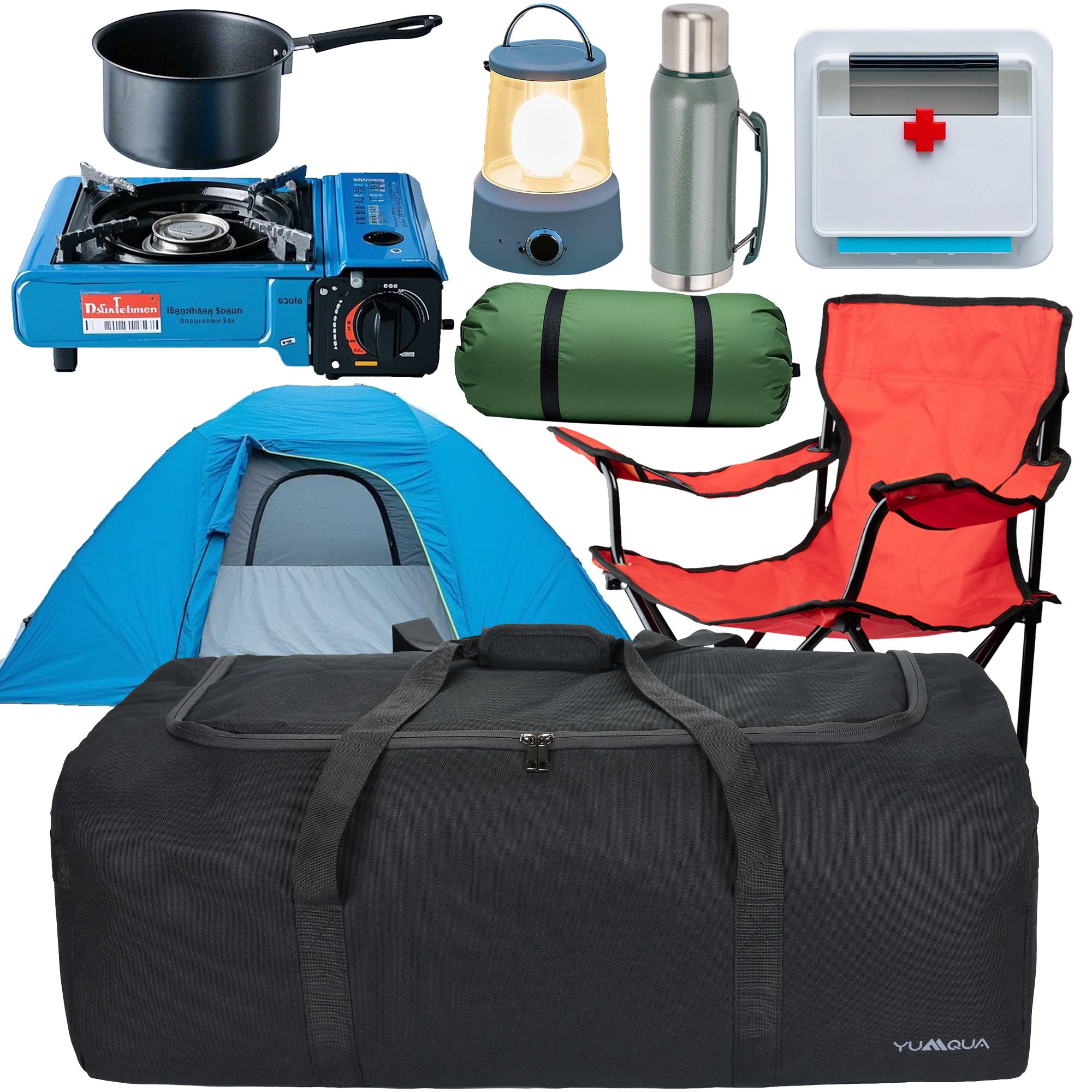 YUMQUA 100L Travel Duffle Bag, Large Camping Gear Storage Weekender Bag Overnight, Gym Bag for Men Women Water & Tear Resistant (Black)