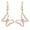 Pink, variant on CZ Butterfly Glass Drop Dangle Earrings for Women Teen Girls 925 Sterling Silver Post Pin Cubic Zirconia Gold-Toned Cute Charms Dangling Stud Earring Dainty Christmas Halloween Theme Party Jewelry