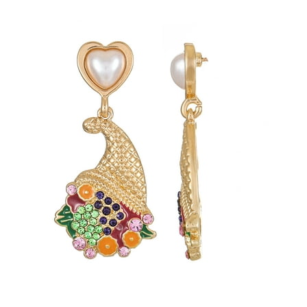 Packed Party Goldtone Harvest Season Earrings, Female, 1 Pair