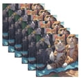 thumbnail image 6 of Satin Native Fab Cotton Dinner Napkin Cats Beach Holiday Flowers Reusable, 6 of 8