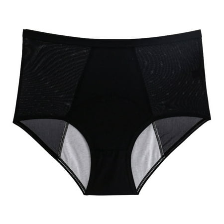 

Miyanuby Women s High Waisted Underwear Soft Breathable Panties Stretch Briefs Regular & Plus Size Black XL
