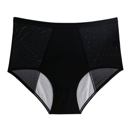 

Xmarks Women s High Waisted Underwear Soft Breathable Panties Stretch Briefs Regular & Plus Size Black XL