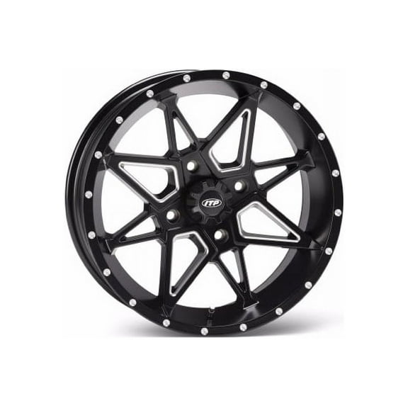 ITP Tornado Milled/Black ATV Wheel Front/Rear 15x7 4/115 (5 2) [15TN19]