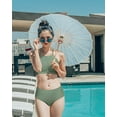 thumbnail image 3 of Charmo Womens Halter Bikini Swimsuits High Neck Two Piece Bathing Suit, 3 of 5