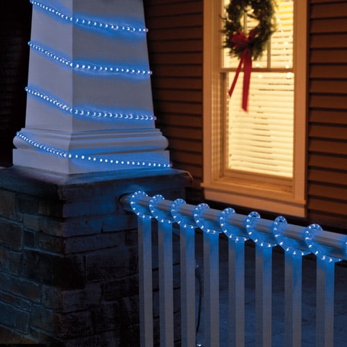 new green Holiday Time cool touch crystallized rope light 18ft