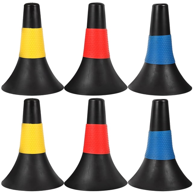 6Pcs Multi-function Soccer Cones Portable Disc Cones Professional Agility Cones