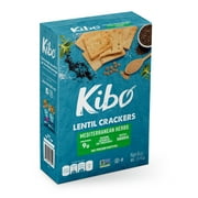 Kibo Lentil Crackers - Plant-Based, Non-GMO, Kosher   Vegan, Mediterranean Herbs, 6oz. 3 pack