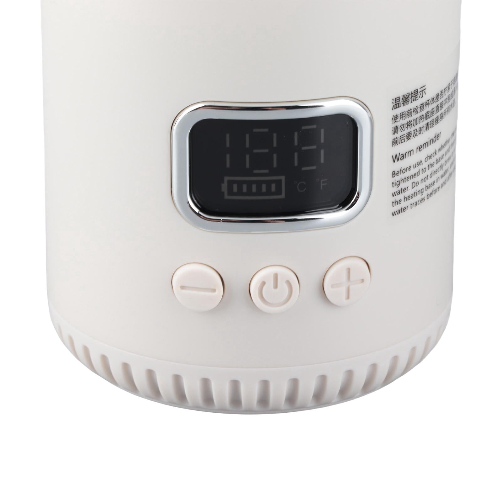 Yajisi Portable Electric Travel Kettle 400ml / 13.5 oz Cordless Heating Water Bottle with 10000mAh Battery Constant Temperature Control for Baby Milk Preparation and Outdoor Travel