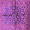thumbnail image 1 of Ahgly Company Indoor Square Oriental Purple Industrial Area Rugs, 6' Square, 1 of 4
