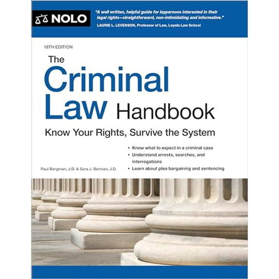 Pre-Owned Criminal Law Handbook, The: Know Your Rights, Survive the System, 9781413331479, 1413331475, Paperback, Eighteenth edition