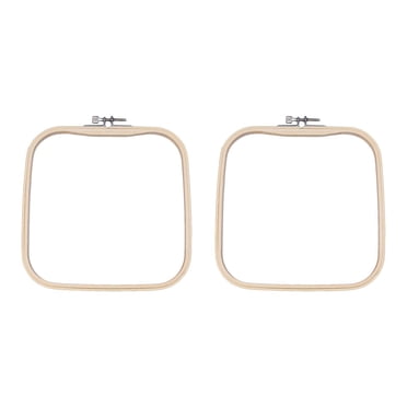 GUOOL 2 Pieces Cross Stitch Loops Hexagon Display Frame Reusable Cross Stitch Frame 13cmx13cm