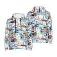 thumbnail image 6 of Bingfone Watercolor Sailboat Men's Drawstring Hoodie Long Sleeve Pocket Sweatshirts-4X-Large, 6 of 6
