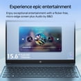 thumbnail image 3 of HP Pavilion 15t Portable Business Laptop, 15.6" FHD Touchscreen, Intel Core i7-1355U, 64GB RAM, 2TB SSD, Wi-Fi 6, Fingerprint Reader, Windows 11 Pro, Green, 3 of 6