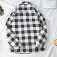 thumbnail image 4 of Fancifize Men's Regular Fit Shirt Long Sleeve Button Down Plaid Shacket Coat Casual Loose Business Jacket Fall Stylish Outwear, 4 of 5