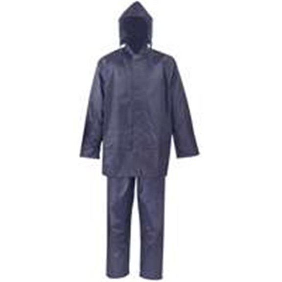 SPU045-XXL 2-Piece Rainsuits, 2X-Large, Polyester, PVC, Blue