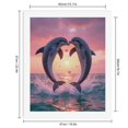 thumbnail image 2 of Paint By Numbers Kit for Adults Beginner - Dolphins Sunset Ocean Romance DIY Canvas Painting Kits for Adults, Frameless Paint By Number for Adults for Home Wall Decor 16x20 Inch, 2 of 7