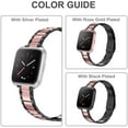 thumbnail image 5 of Wearlizer Stainless Steel Compatible for Fitbit Versa 2 Band Women Men, Ultra-Thin Lightweight Replacement Black Rose Gold Strap Compatible for Fitbit Versa/ Versa Lite/Versa SE, 5 of 7
