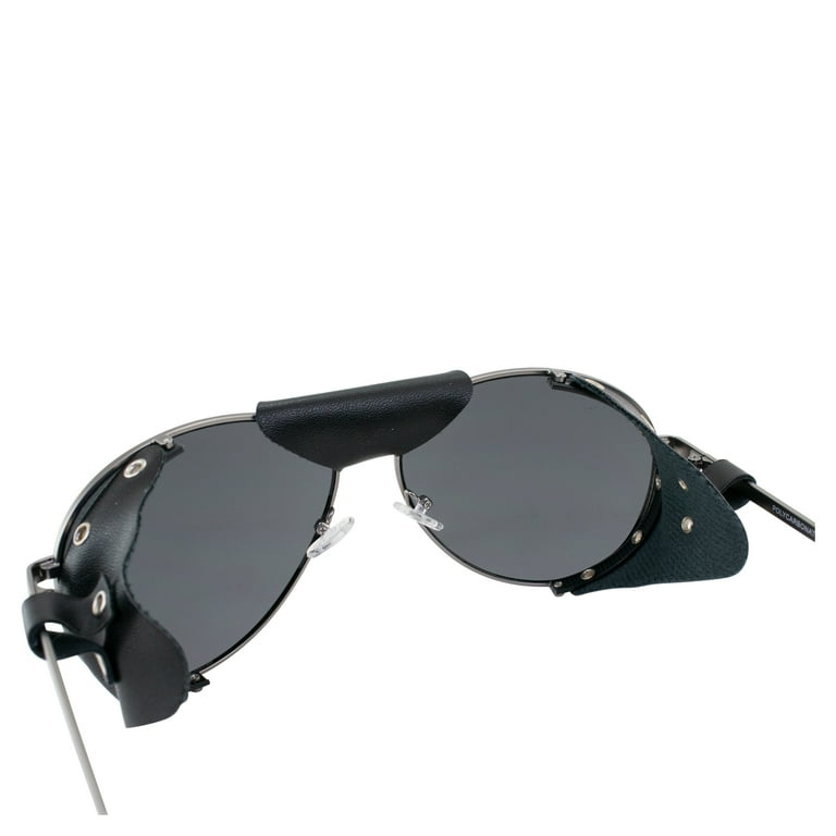 Global Vision Aviator Motorcycle Sunglasses w/Side Shields