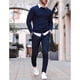 thumbnail image 4 of Jersey de cuello redondo para hombre Jersey de punto Jersey de invierno de punto fino para hombre (XXXL), 4 of 5
