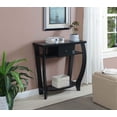 thumbnail image 2 of Pemberly Row Contemporary Console Table in Black Wood Finish, 2 of 5