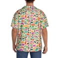 thumbnail image 3 of Gukieu Travel Print Men's Short-sleeved Shirts, Button-down Pocket Shirts, T-shirts, Beach Vacation Travel Summer Clothing-X-Large, 3 of 5
