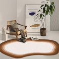 thumbnail image 2 of Irregular Round Area Rug Nonslip Washable Living Room Rugs Soft Outdoor Indoor Floor Mats Modern Abstract Carpets for Bedroom, 2 of 5