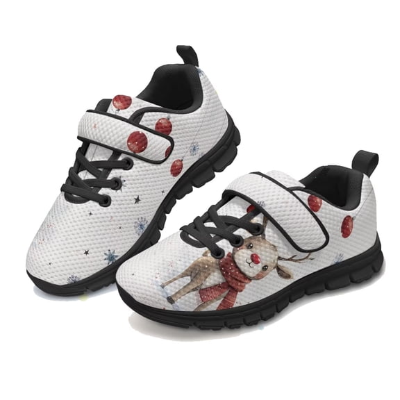 CHAQLIN Cartoon Reindeer Shoes for Boys Kids Sneakers Lightweight Causal School Walking Shoes Non-Slip Indoor/Outdoor Sneakers for Running Tennis Hiking