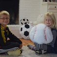 thumbnail image 3 of Baseball Pillow Big Baseball Throw Pillow Soft Stuffed Baseball Plush Pillow Round Large Baseball Shaped Pillow, 3 of 5