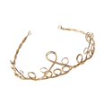thumbnail image 3 of Diadema dorada para niñas y mujeres, accesorios para el cabello , decoración artesanal DIY Soledad Diadema de metal de oro, 3 of 5