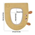 thumbnail image 3 of Xihbxyly Funda para Asiento de Inodoro, Material Suave Bordado, Fácil de Limpiar, Diseño Cómodo, Decoración para El Baño, Respaldo Higiénico E Impermeable, Instalación Sencilla, Tamaño 43 X 37 Cm, 3 of 6
