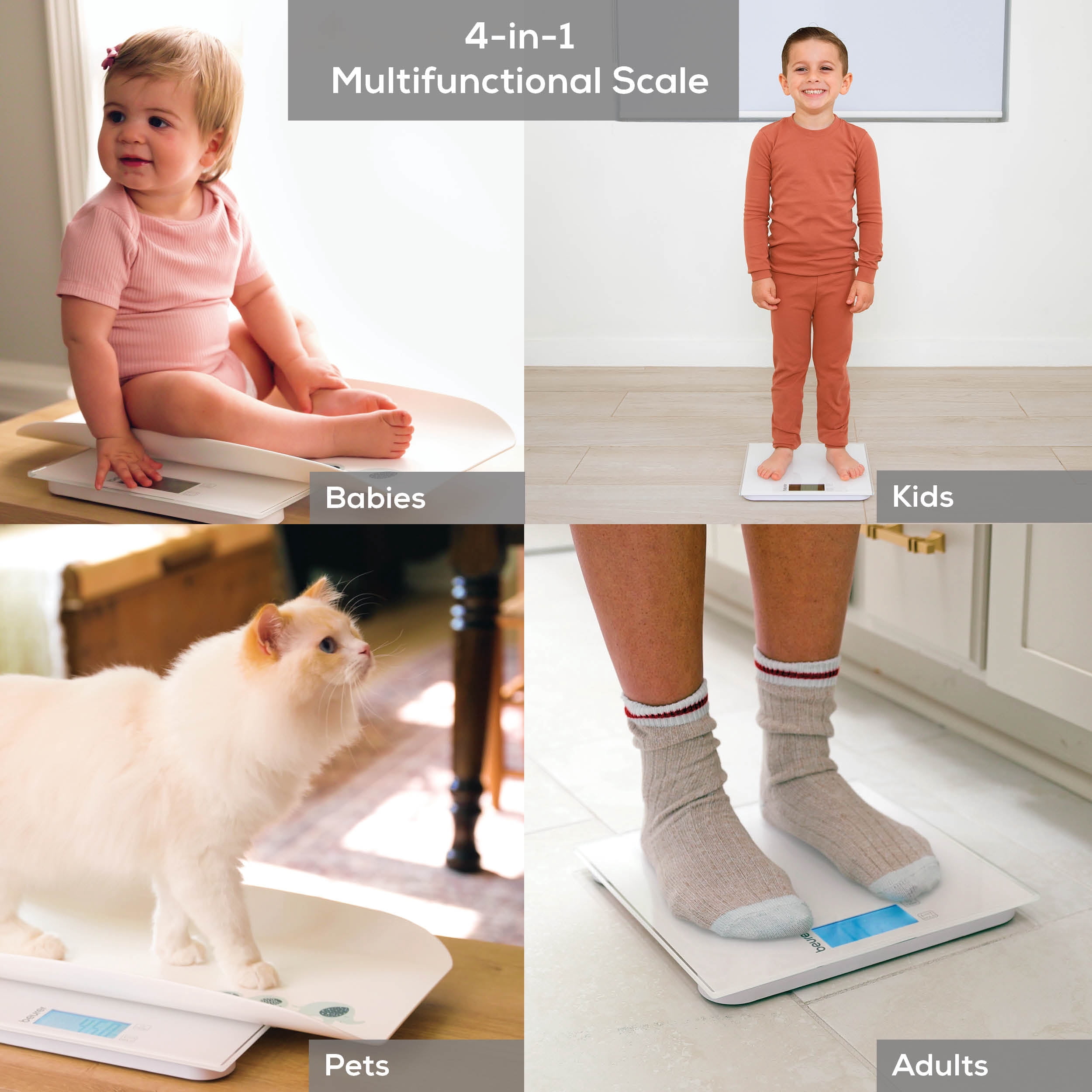 Beurer Multifunctional Baby Scale for Infants, Kids, Adults, and Pets, BY82