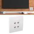 thumbnail image 3 of Placa de Pared de Internet, 4 Puertos Cat 6 Ethernet Placa de Pared Ethernet Material ABS Resistente A ABS Evite El Desorden del Desorden para Cat6a para Cat5, 3 of 7