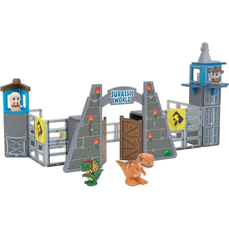 Tile Town Jurassic World Gate Escape Magnetic Tiles Set, 84 Pieces