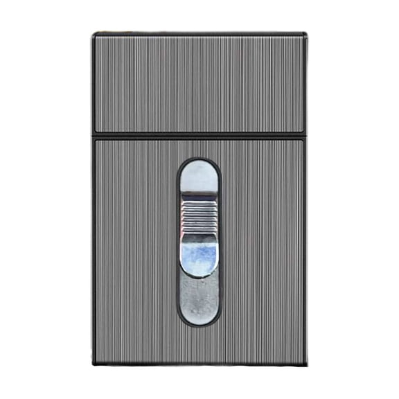 Deeceymbur Cigarette Case Lighter USB Rechargeable Windproof Anti Crush Metal Alloy Portable Design for Outdoor Travel Daily Use