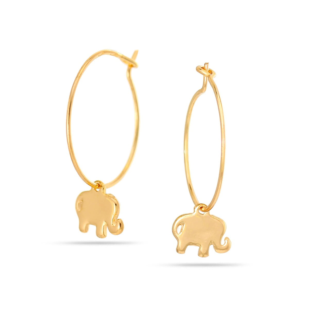 elephant hoop earrings