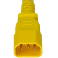 thumbnail image 2 of World Cord Sets 10 Foot IEC 60320 C14 to C15 High Temperature Equipment 15 Amp Power Cable (Yellow), 2 of 2
