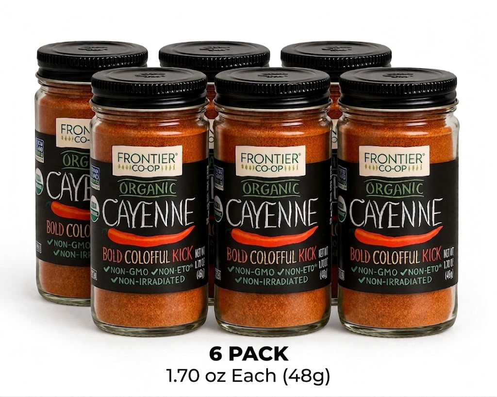 Frontier Herb Cayenne Pepper 30,000 HU 1.7 oz (Pack of 6)