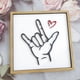 thumbnail image 1 of Regalos del Día de San Valentín Te Amo Lenguaje de Señas Decoración Letrero de Madera, Te Amo Adorno Lenguaje de Señas Regalos para Boda de San Valentín, 1 of 5