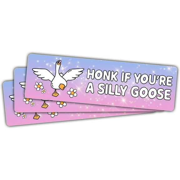 3 Pcs Honk If You're Silly Goose Sticker Funny Honk If You're Silly Goose Stickers Goose Honk Sticker Goose Bumper Sticker Silly Goose Sticker Gifts Laptop Bottle Phone Car Helmet Sticker 3"x3"