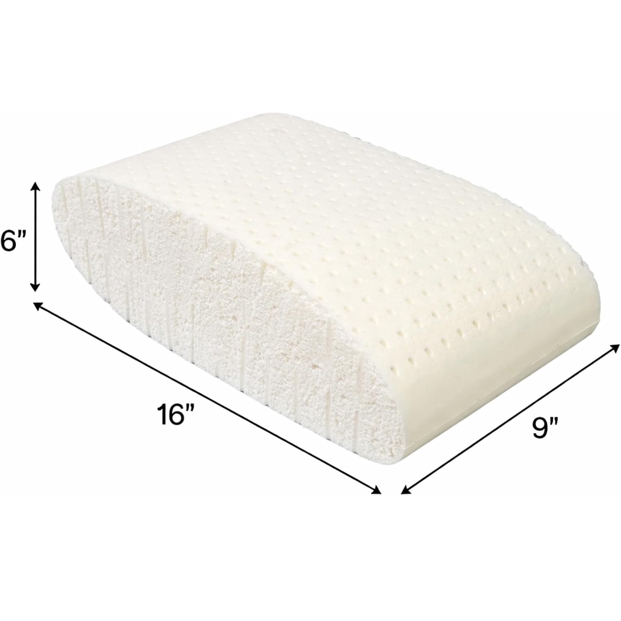 Organic Textiles Natural Talalay Latex Pillow – Cooling Latex Pillow for Sleeping – Breathable Neck Support Pillow with GOTS Organic Cotton Cover - (Travel, Medium) - Pack of 1