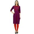 thumbnail image 6 of Phagun Women Mandarin Collar Straight Kurti Indian Designer Ethnic Dress, 6 of 6