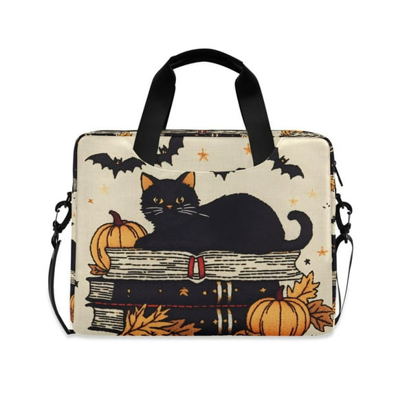 FORMRS 16" Laptop Sleeve Bag Carrying Case with Handle Travel Shoulder Briefcase, Halloween Cat