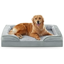 Orthopedic Dog Bed for Extra Large Dogs - XL Washable Dog Sofa Bed Large, Supportive Foam Pet Couch Bed with Removable Washable Cover, Waterproof Lining and Nonskid Bottom, Light Grey