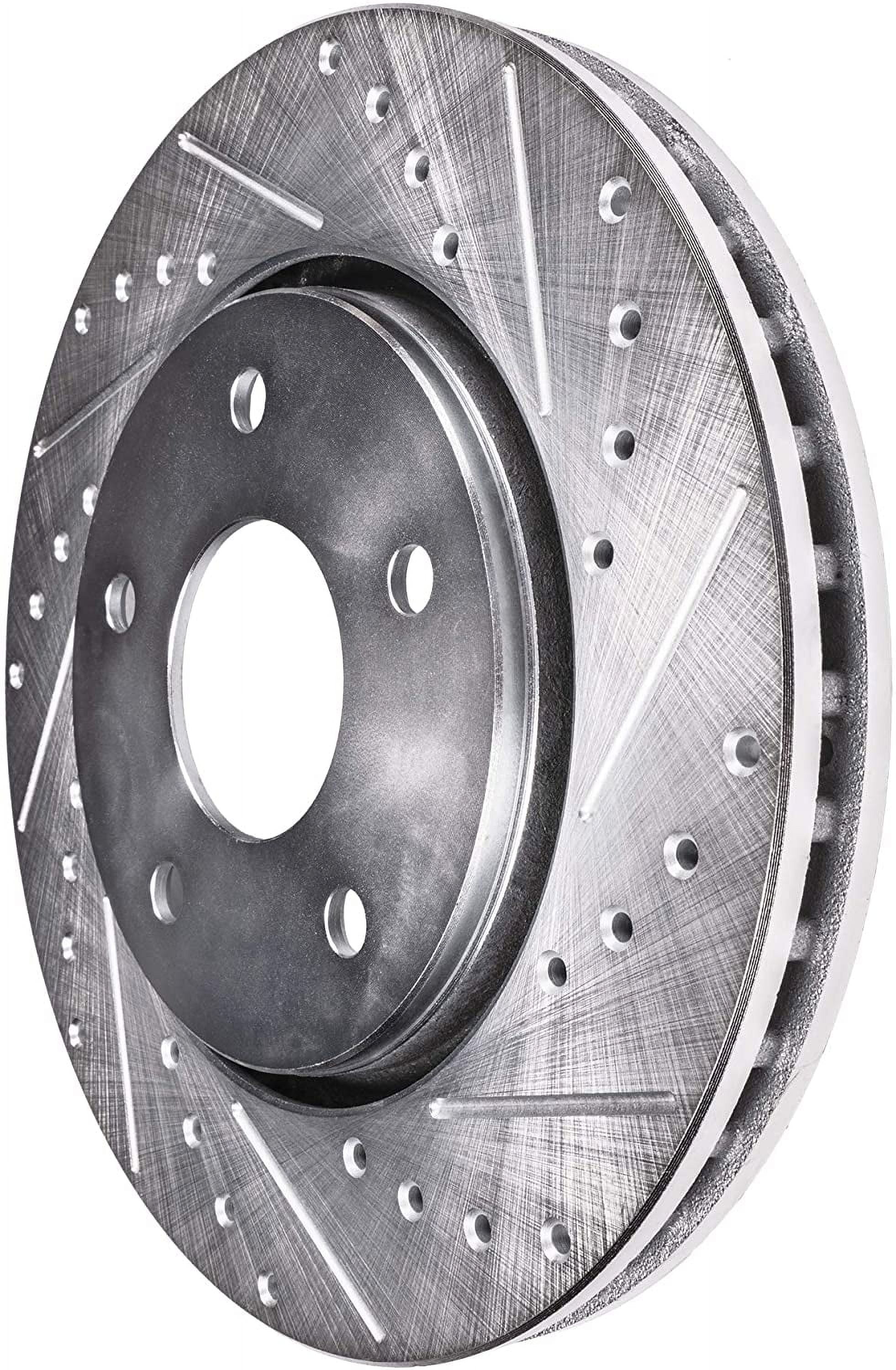 Detroit Axle - 12.99 inch Rear Drilled Slotted Brake Rotors for 2008-2013 INFINITI G37, G35, Q60