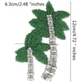 thumbnail image 4 of Coconut Trees in Hawaii Holiday Style Beading Crystal Patches Beaded Ornamentation Sew on Patch for Jacket Hat Backpack 2 Pieces, 4 of 5