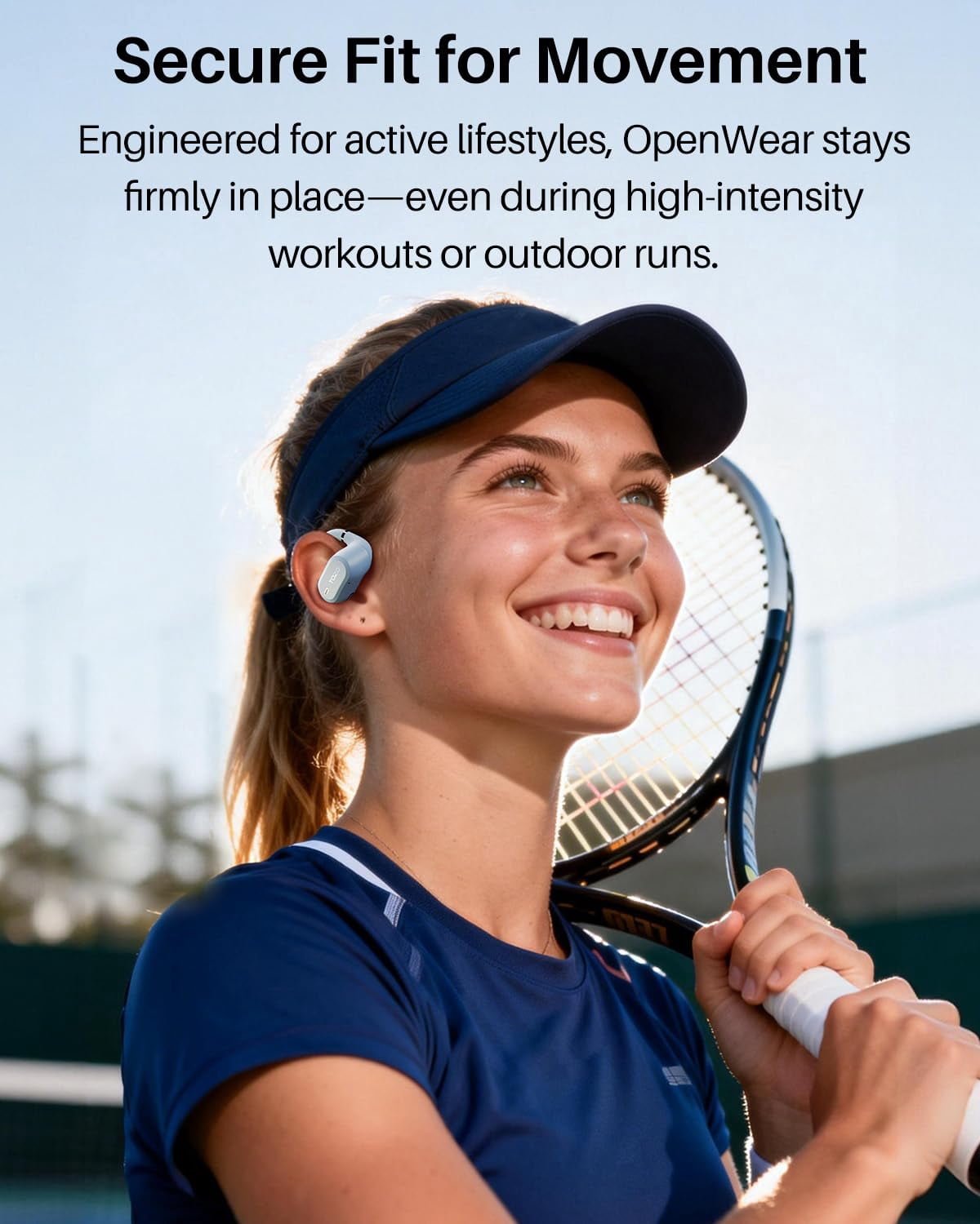 TOZO AI Translation Open Ear Earbuds, Open Ear Bone Conduction Headphones, 145+ Languages, 60H, Stereo Bass, Touch Control, APP-5EQ, Waterproof Lightweight Sports Headphones for Workout Gym, Office