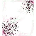 thumbnail image 3 of Ambesonne Floral Duvet Cover Set, Grunge Flower Motif Leaf, 2-Calking, Black Pale Pink Mint, 3 of 7