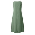 thumbnail image 4 of Summer Dresses For Women Casual Sleeveless Linen Flowy Beach Vacation Dress With Pockets Dresses for Women Chambray Dress Women Dresses Casual Short Dresses for Women Casual Women Dresses Summer Girls, 4 of 4