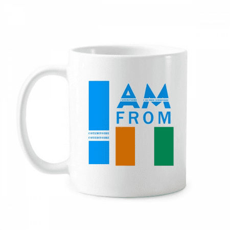 

I Am From Cote Divoire Art Deco Fashion Mug Pottery Cerac Coffee Porcelain Cup Tableware